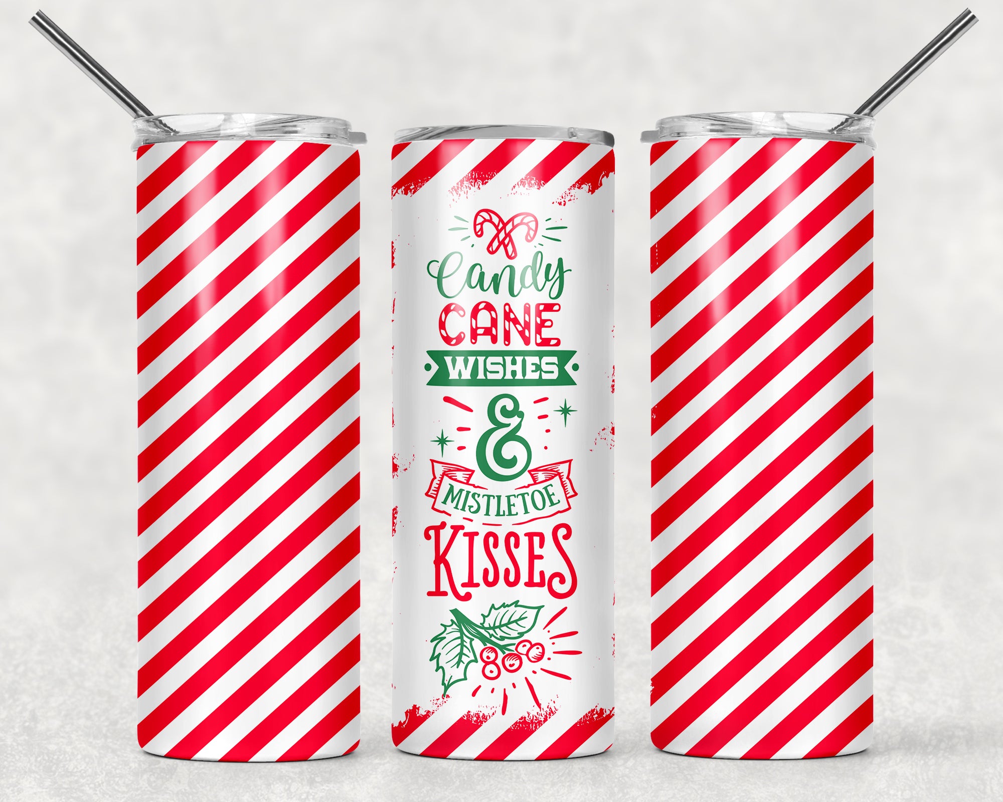 candy cane Wishes Wrap